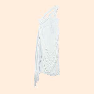 Club L London Asymmetric Midi Dress Drape